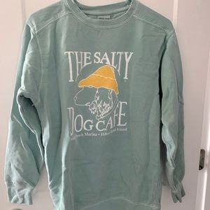 Salty Dog Café teal sweatshirt
